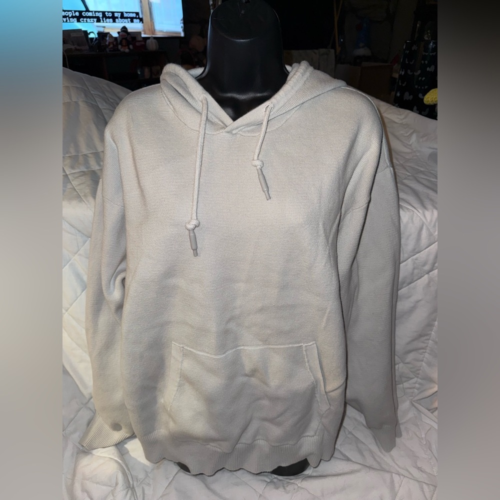 Zara SOFT KNIT HOODIE SWEATER